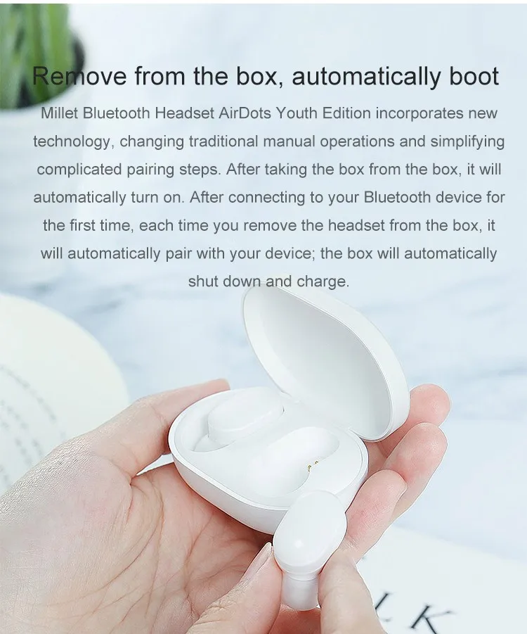 xiaomi mi AirDots invisible wireless bluetooth sport earphone for sale - ANKUX.COM