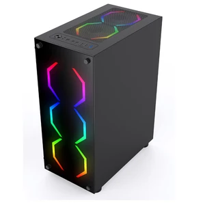 SATE(K380)2019 Best Selling High Quality ATX/Mic ATX/ ITX Tempered Gaming Computer Case with RGB Dazzle fans Support OEM/ODM