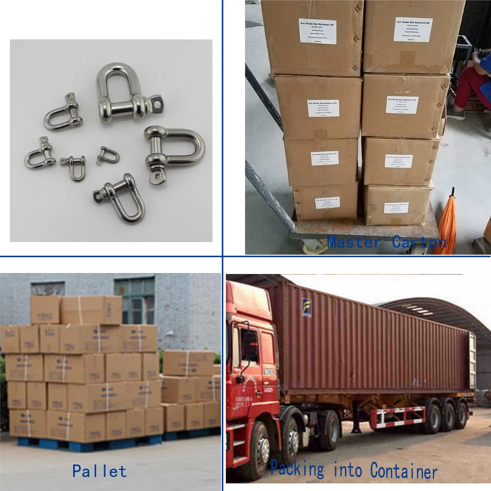 High Polished Stainless Steel Screw Pin US Type D Shackle