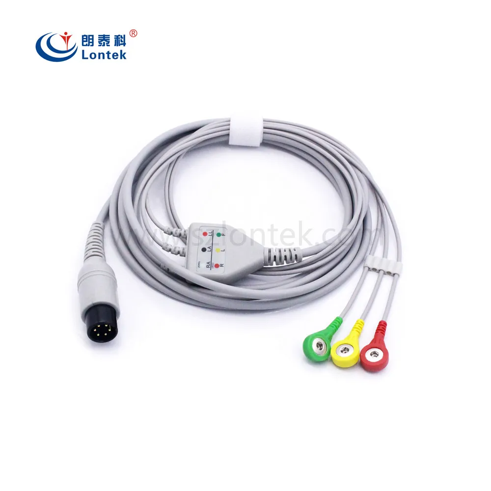 FX-101 Fukuda Denshi ECG/EKG cable with 10 leadwire,Banana type,TPU material,CE approved