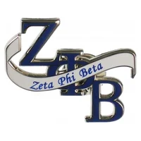 

Manufacturer direct sell 1920 zeta phi beta greek letter sorority bule and white enamel zbp letter brooch jewelry