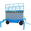 All terrain small folding mechanism upright scissor lift platform