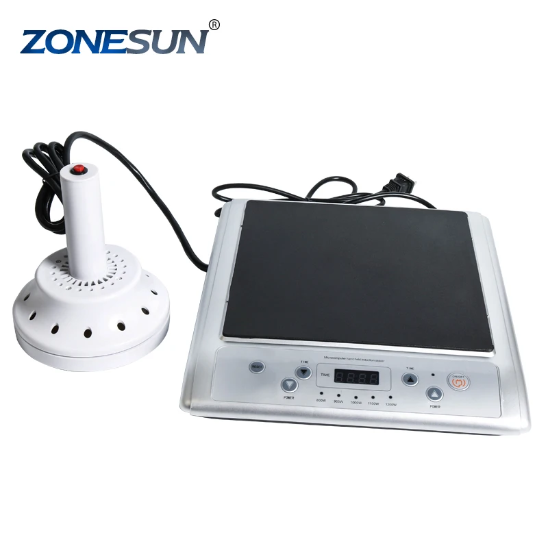 zonesun glf-500l microcomputer hand-held electromagnetic induction aluminum foil cap sealing machine continuous induction sealer