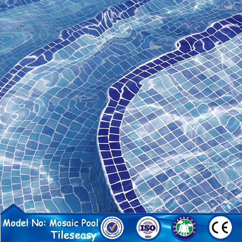 Dekoratif ubin lantai kolam renang ukuran standar mosaik 