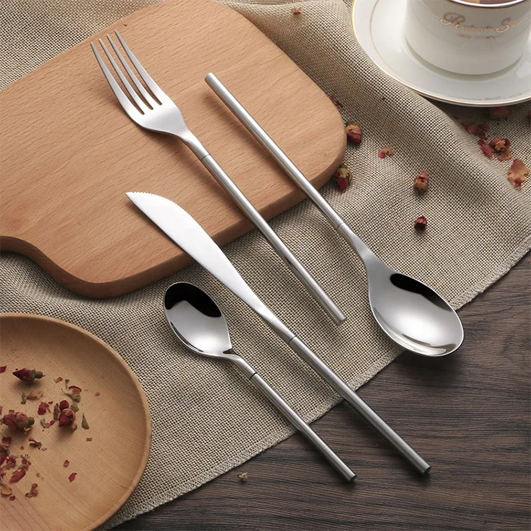 

Eco-Friendly Western tableware stainless steel cutlery set, Silver