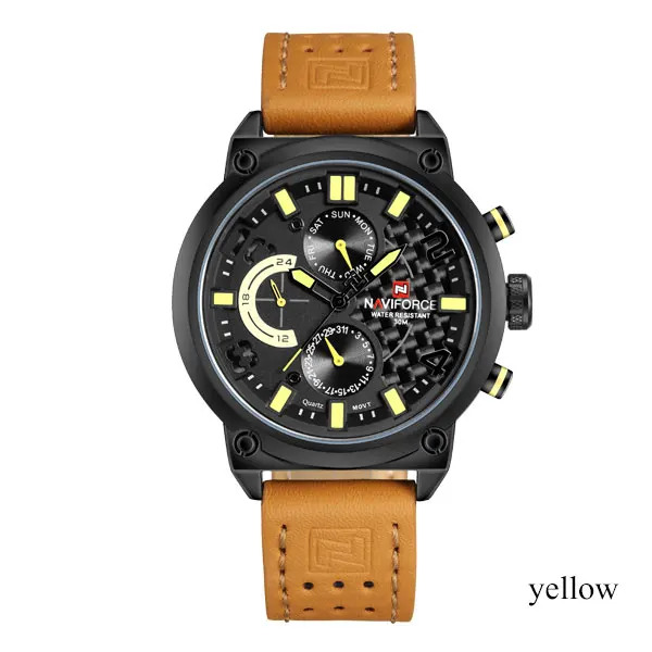 

NAVIFORCE Men Watch 9068 Casual Business Quartz Wristwatch Stainless Steel Waterproof Watches Men Wrist Relogio Masculino, 4-color
