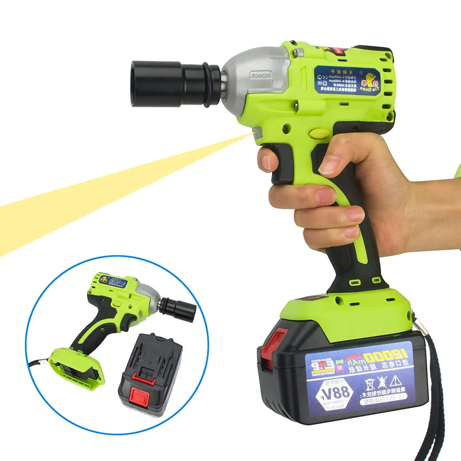 Hitachi WR18DSDLP4 Bare-Tool 18-volt Lithium-Ion 1//2-Inch Impact Wrench Tool Only, No Battery