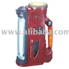 Rechargeable Lantern with LED Flashlight AM/FM Radio Cassette Player LCD Clock & Shoulder Strap