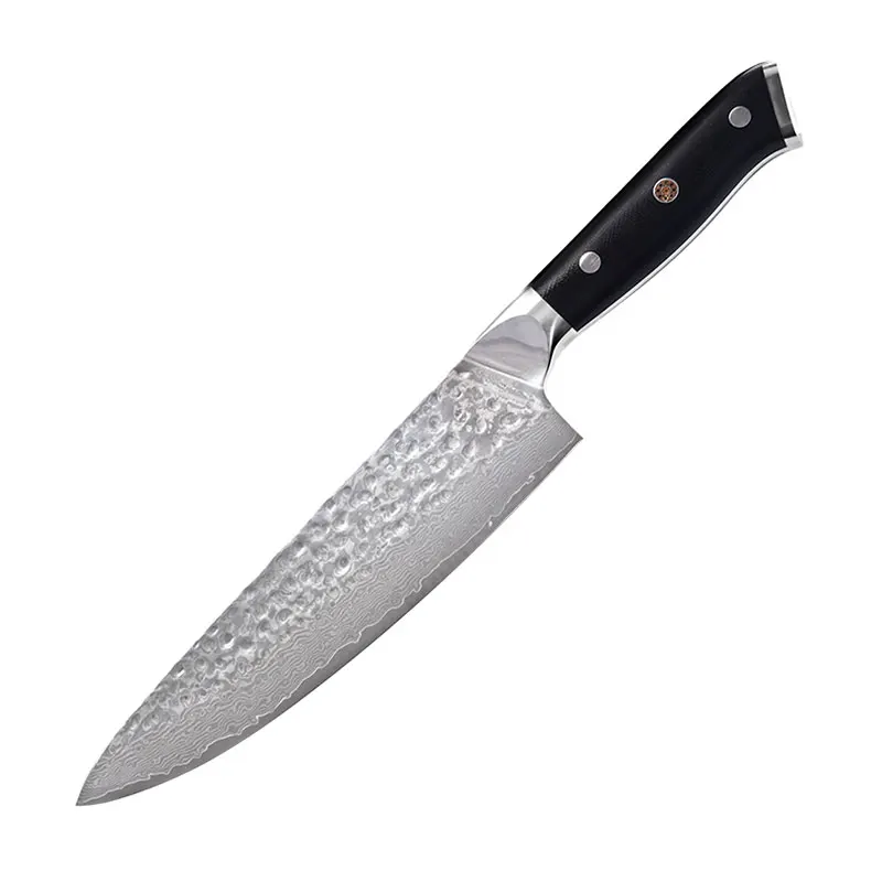 

Timhome damascus steel 8 professional kitchen chef knife G10 handle