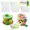 ECO PREMIUM SHOPPING WHOLESALE NYLON FOR FRUITS DRAW STRING BIODEGRADABLE MESH REUSABLE SET PRODUCE NET BAGS FOR FOOD