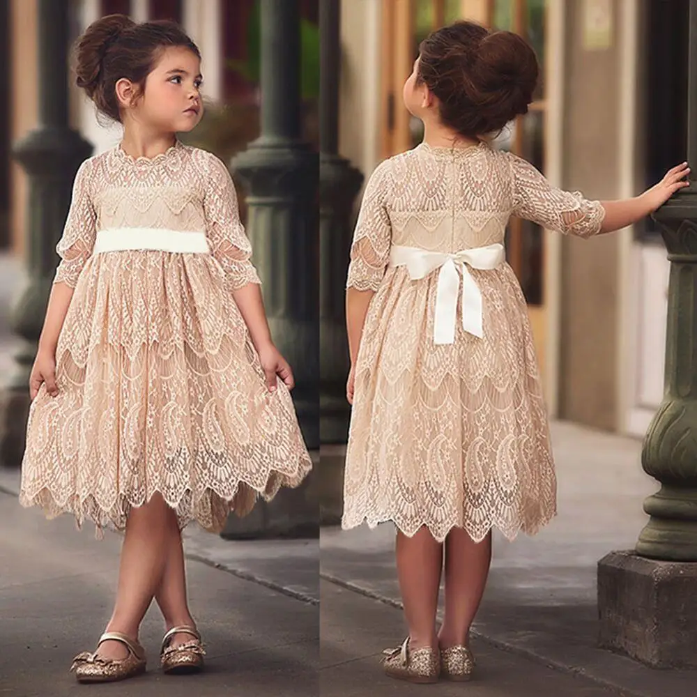 

Wholesale High Quality Girls Dresses New Design Beautiful Kids Party Dress, White/red/champagne
