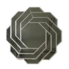 champagne wood framed multi sides fly hair mirrors salon