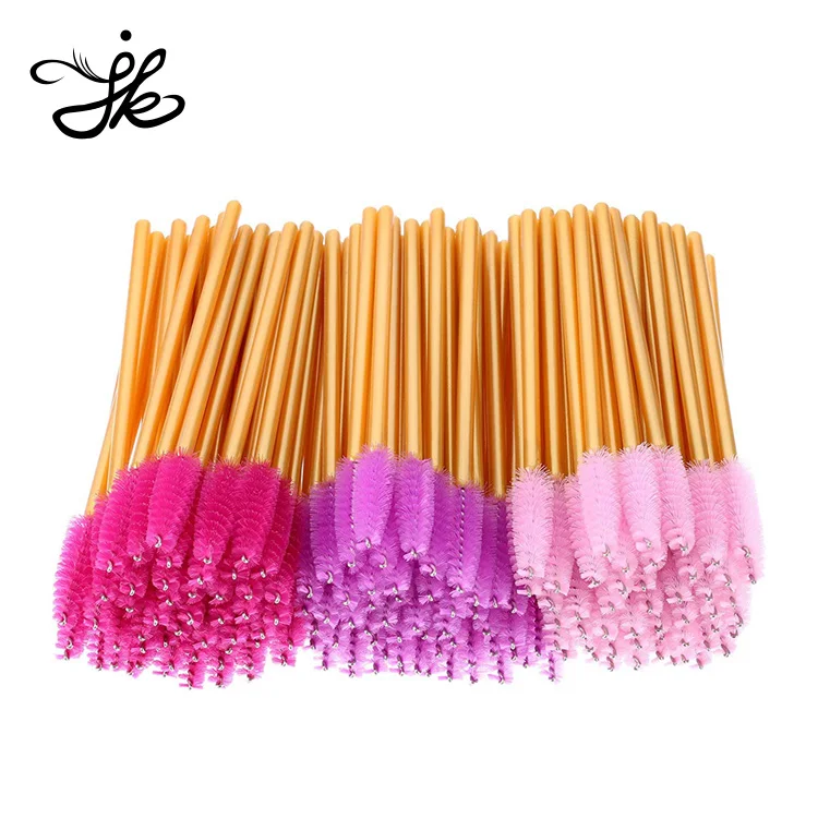 

Gold Tower Eyelash Mascara Applicator Silicone Brushes Eyelash Comb, Pink;white;black;yellow;bule and grey