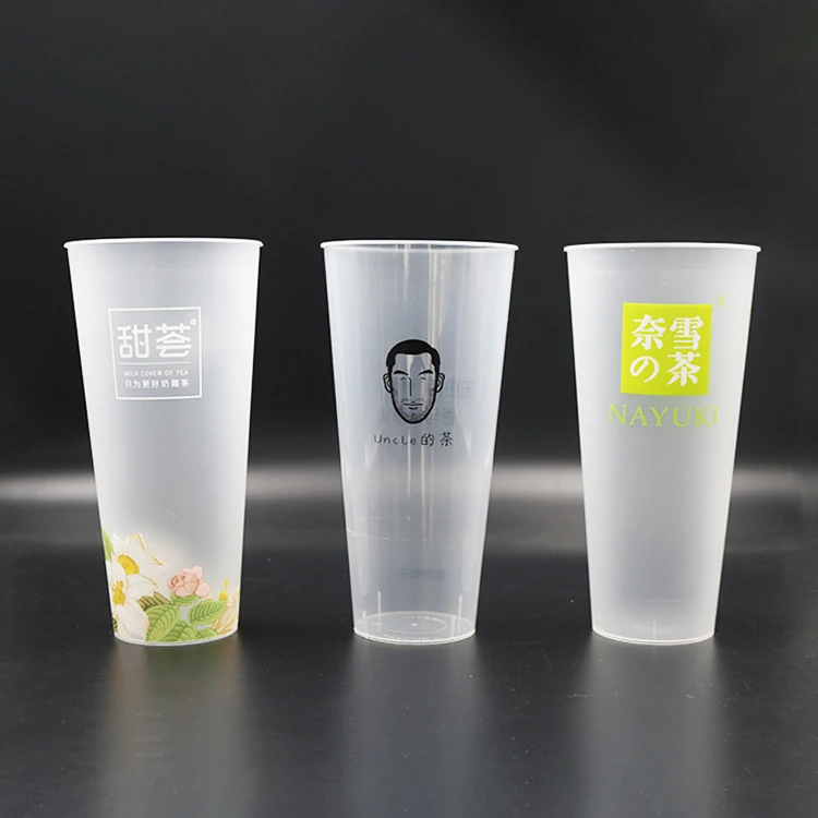 
IML Printing Logo 700ML 22oz Disposable Hot Drink PP Plastic Cup with Lids 
