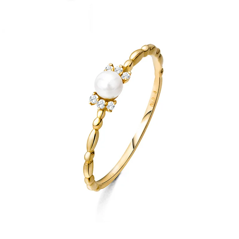 

Fashion Jewelry Adjustable 925 Silver Gold Pearl Candy Knuckle Ring Latest 2019
