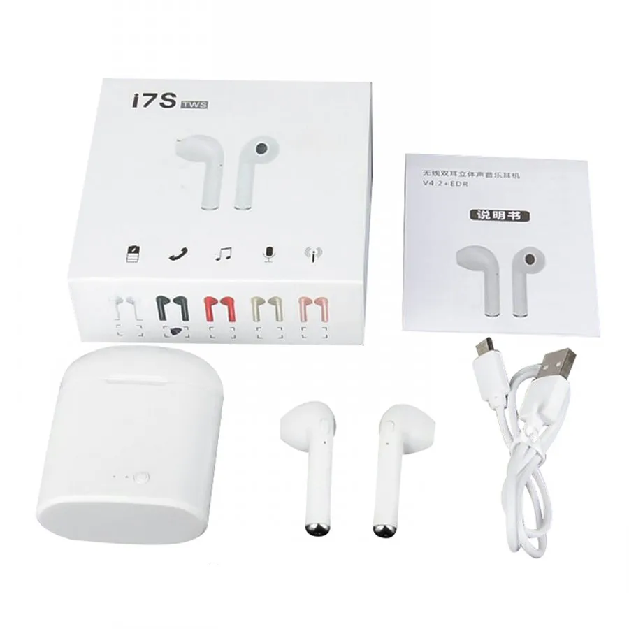 

i7/i7s Mini Wireless Bluetooth Headset In-Ear Stylish Sports Stereo Music Bluetooth Earphones Earbuds Wireless Headset TWS