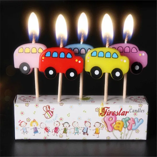 Wholesale The Little Multicolored Car Shaped Birthday Candle Buy
