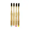 Gourd shape handle 4 pack eco bamboo toothbrush