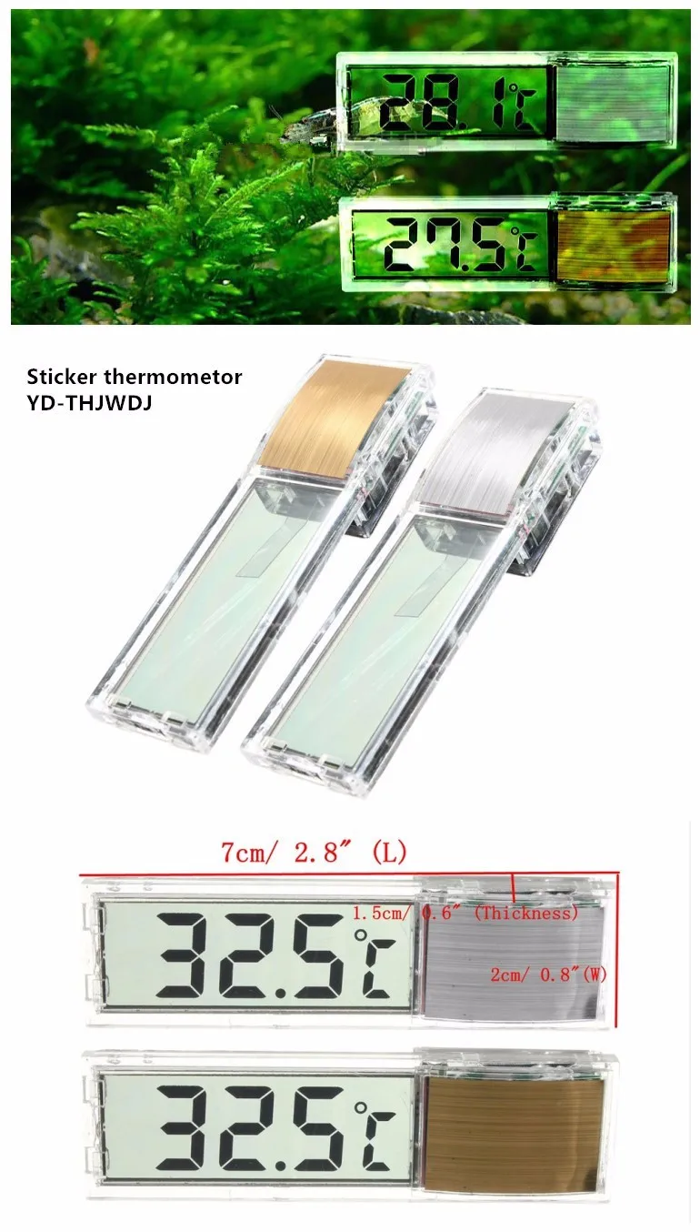 Full Range Floating Fish Tank Temperature Aquarium Thermostat Glass