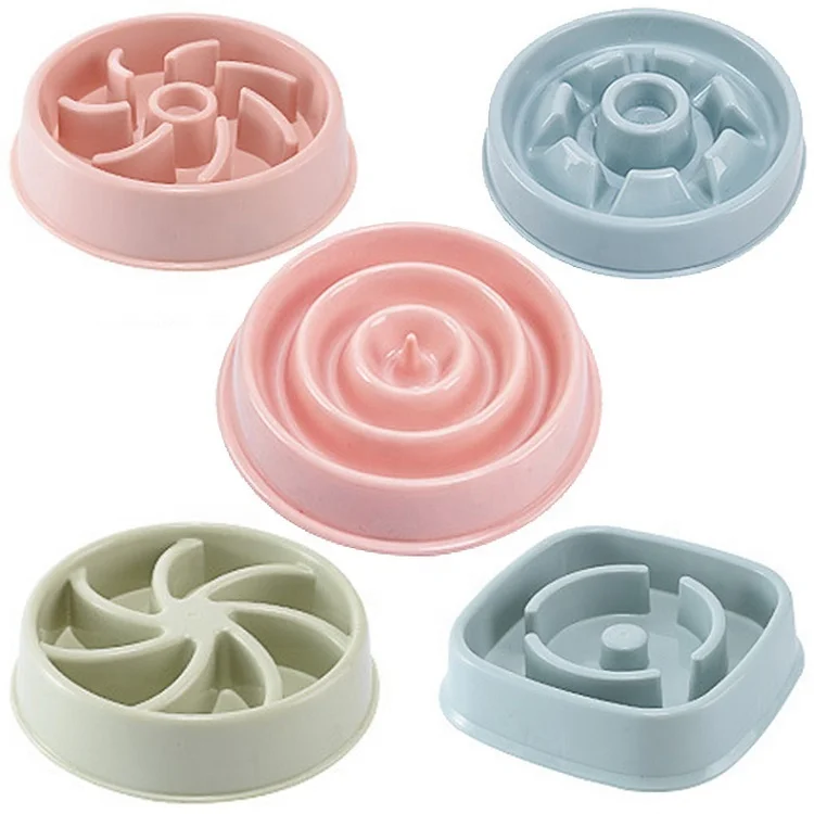 

Trussu Puzzle Fun Feeder Interactive Bloat Stop Slow Feeder Pet Bowl, Pink,blue,green