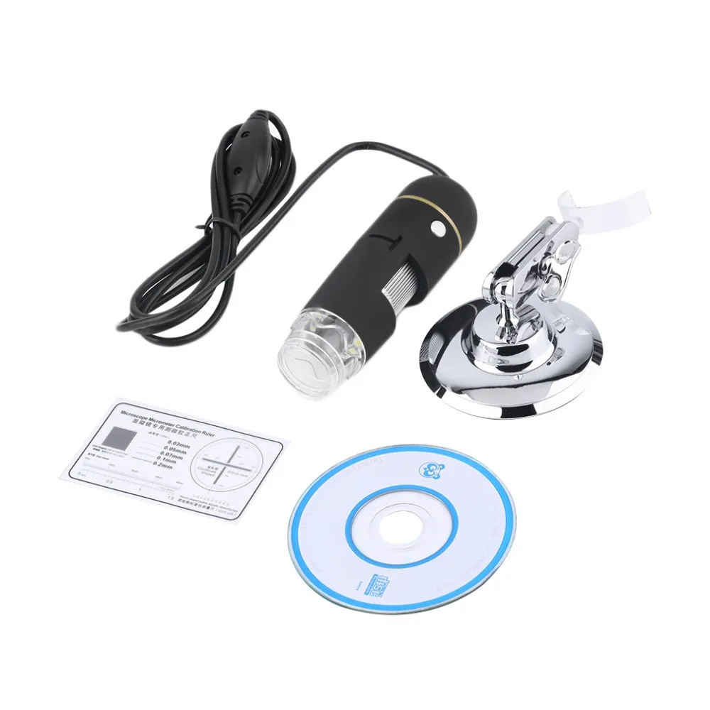 

50X-500X 2MP USB 8 LEDs Digital Microscope CMOS Sensor Endoscope HD Camera Magnifier 30fps with Measurement Software Wholesale