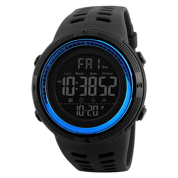 

new arrival hot sell SKMEI 1251 waterproof sports watches men watch to buy fashion Digital Plastic Wristwatch