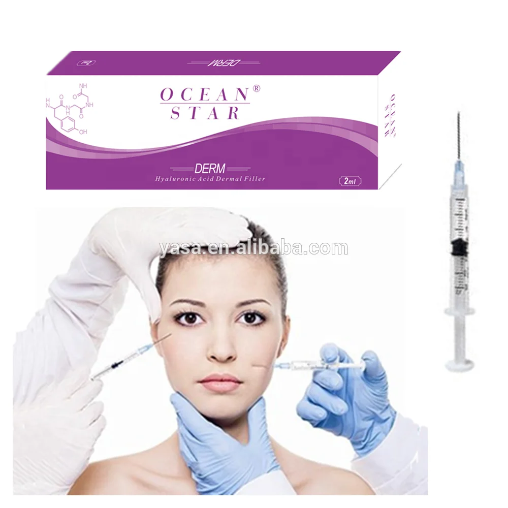 

High Quality 1ml DERM acid hyaluronic demal filler injector for lip augmentation, Transparent