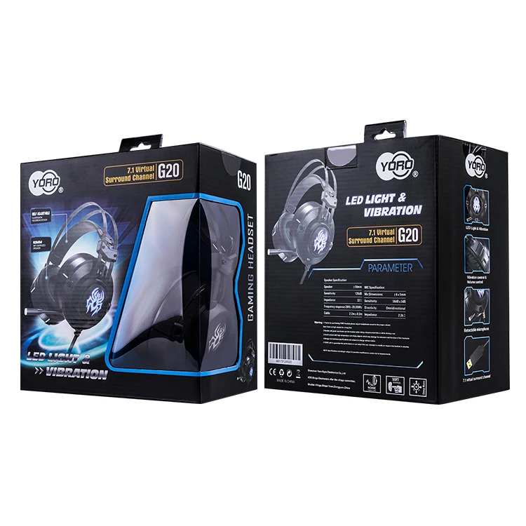 

popular 7.1 channel stereo led light wireless headphone microphone earphones gaming headset