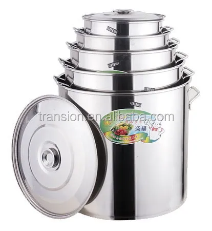 
30 35 40 45 50 60cm deep large stainless steel stock pot big size 