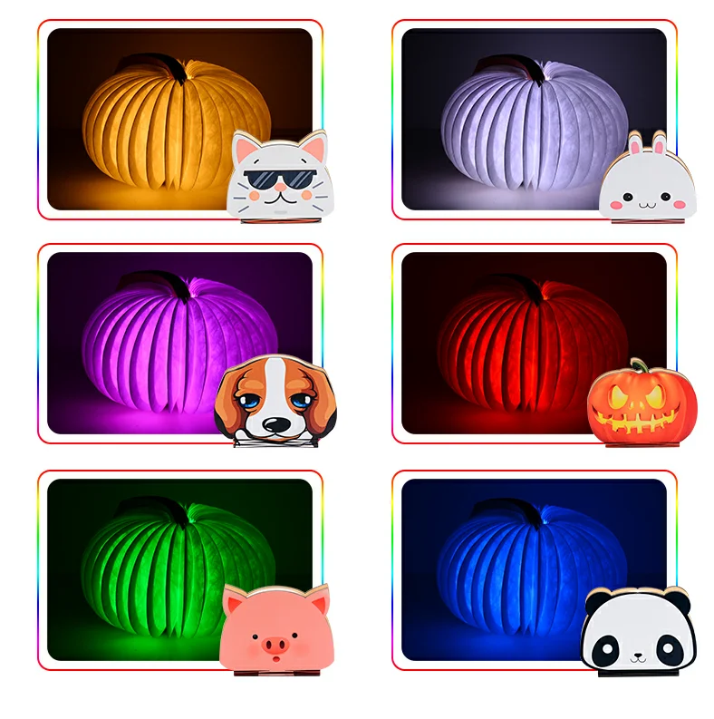 Halloween creative gifts cartoon table lamp mini led book lamp 