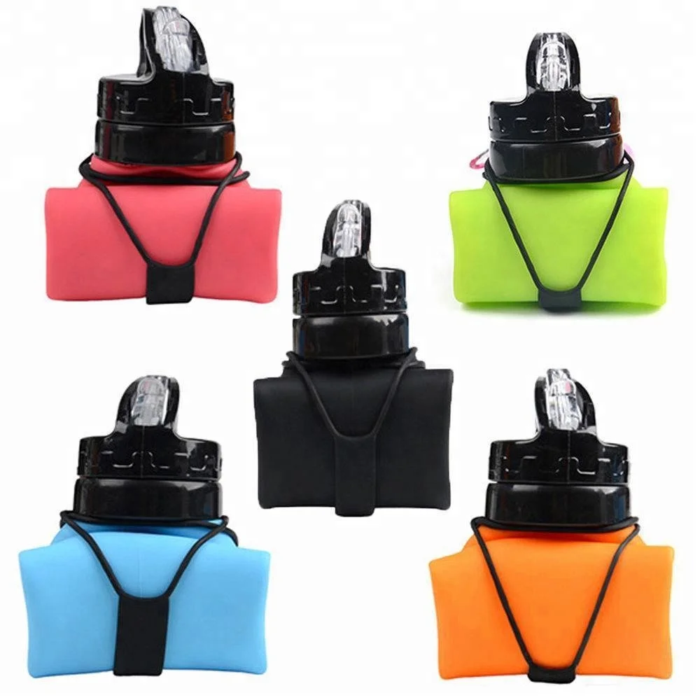 

Portable Silicone Folding Kettle Collapsible Water Bottle, Pink;orange;black;blue or custom color