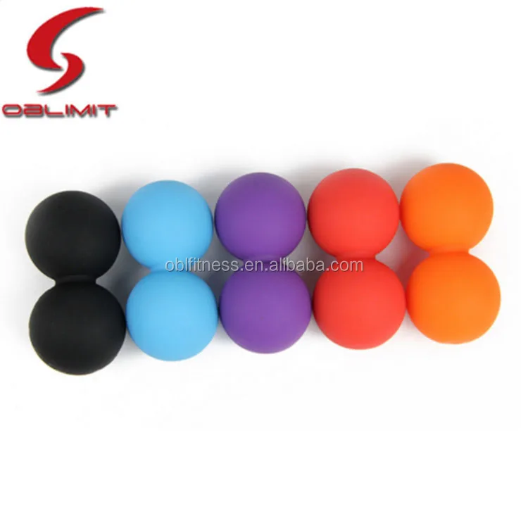 

High Quality Peanut Shape Massage Ball Double Lacrosse Ball Fascia Ball, Blue/orange/black/customized