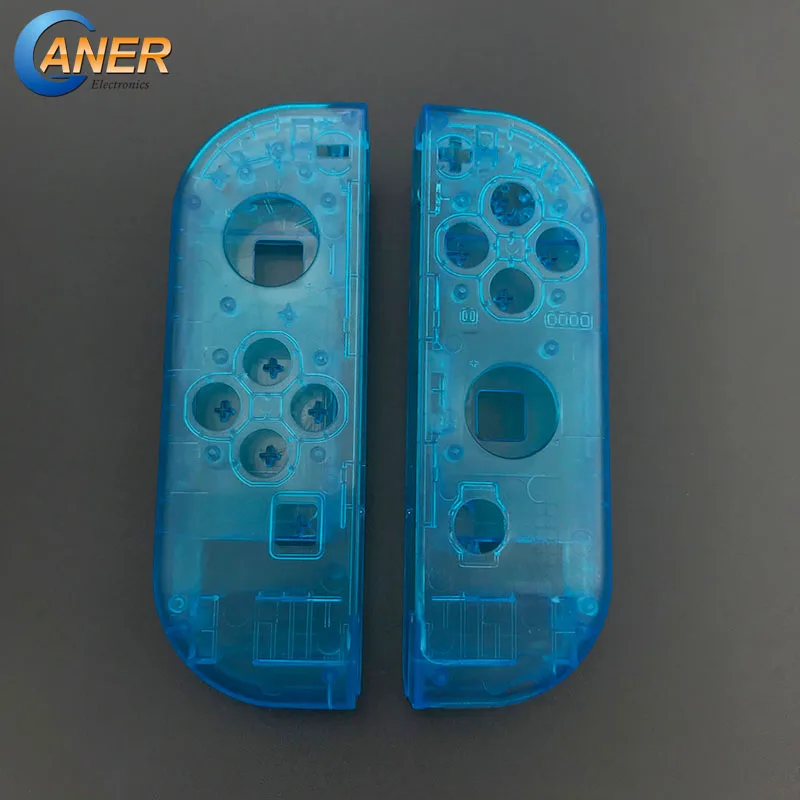 

Ganer Transparent Blue New Housing Shell Case for Nintendo Switch NS Controller Joy-Con Protection Case Cover Game Console Cases, As the picture show