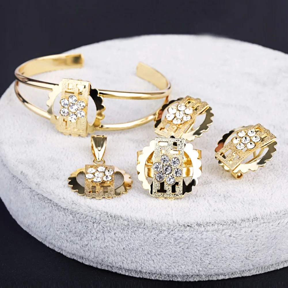 

18 karat indian gold jewelry sets gold plated