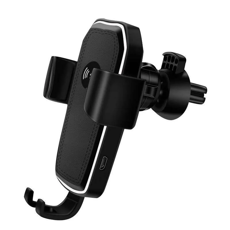 

Hot Products portable mobile phone qi wireless car charger 2 in 1 for iPhone X fast wireless charger qi stand, Black;red