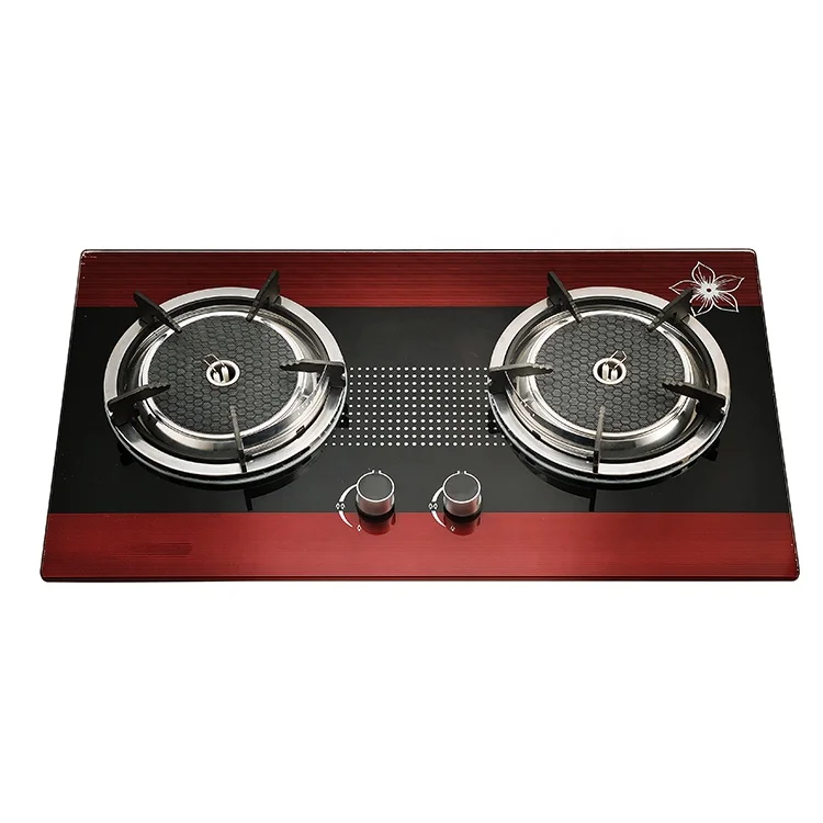 2015 Dual Burner Built In Tempered Glass Cook Top Gas Cooker Buy