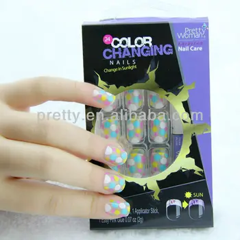 Acrylic Cute Nail Art Fashion Solar Nail Tip Can Change Color Buy