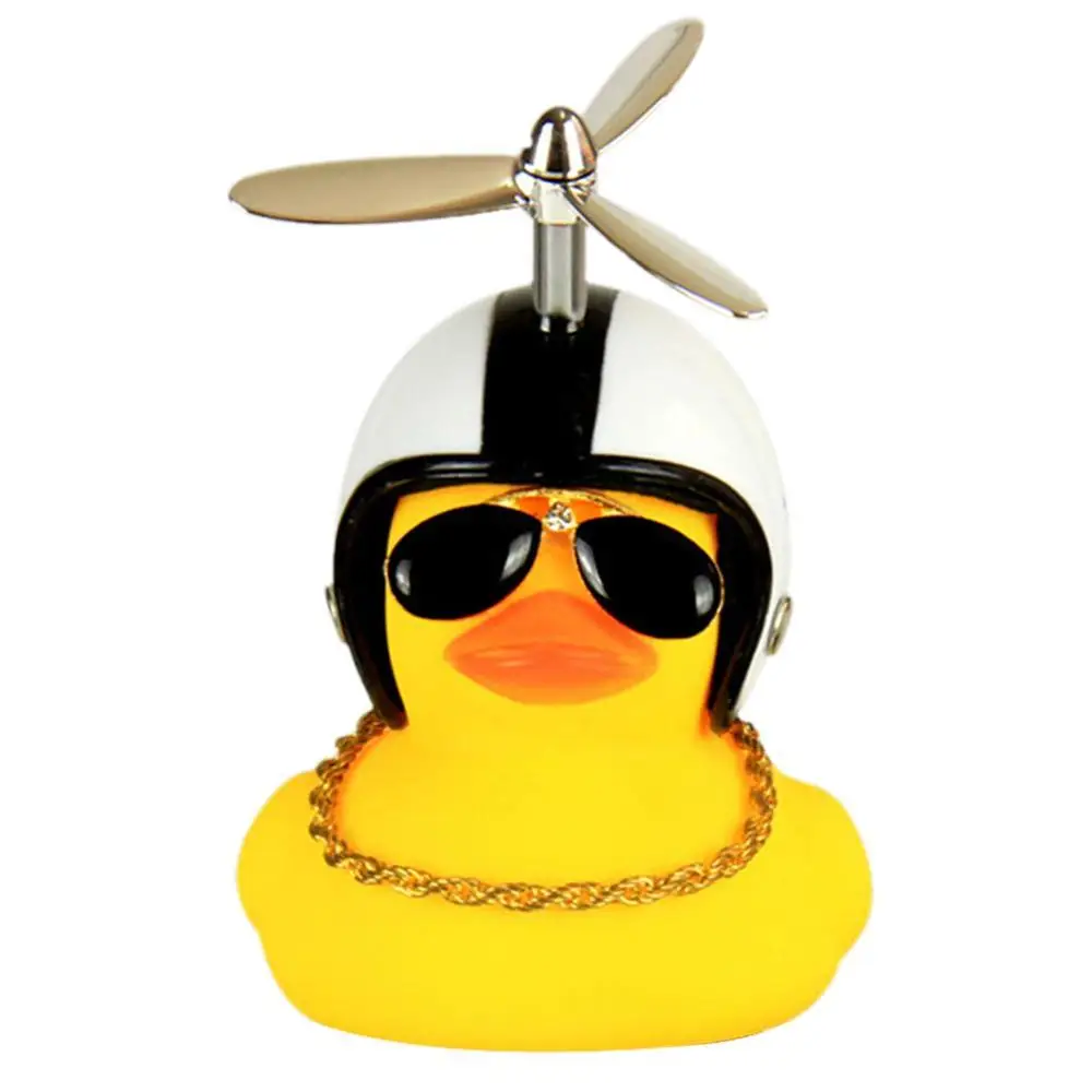 

2021 Promotion Gifts Bicycle Bell Broken Wind Duck Small Yellow Duck with Helmet kids