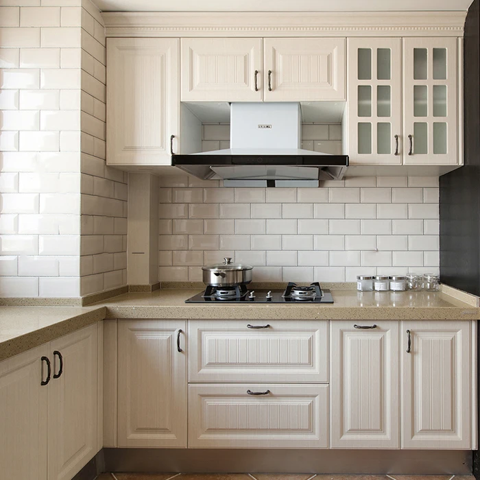 Precio Más Barato Blanco Thermofoil Gabinetes De Cocina De Pvc Para