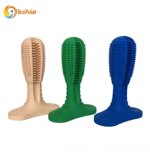 Image of 2019 EU patent dog supplies New Color Meat Light Brown Dog toothbrush stick 100% natural rubber