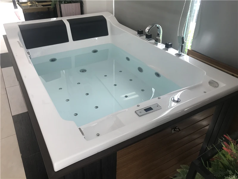 2 People Jetted Bathtub Hydrotherapy Bath Shower Combo Whirlpool