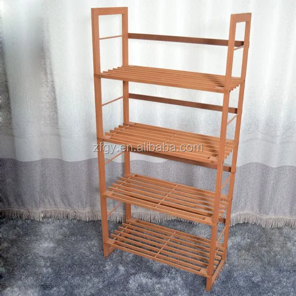 
Shoe rack bathroom stand display The bathroom shelf pine wooden five layers 