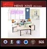 office room cheap sound proof wood partition wall with glass cubicle HX-PT015