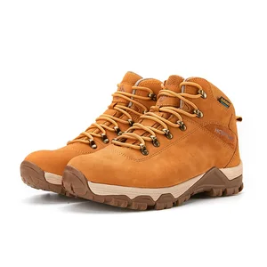 waterproof nubuck leather outdoor hiking boots men