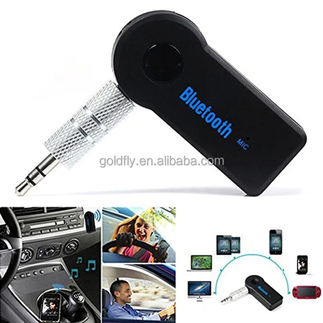 

2016 Handfree Car Bluetooth Music Receiver Universal 3.5mm Streaming A2DP Wireless Auto AUX Audio Adapter With Mic For Phone MP3, Black