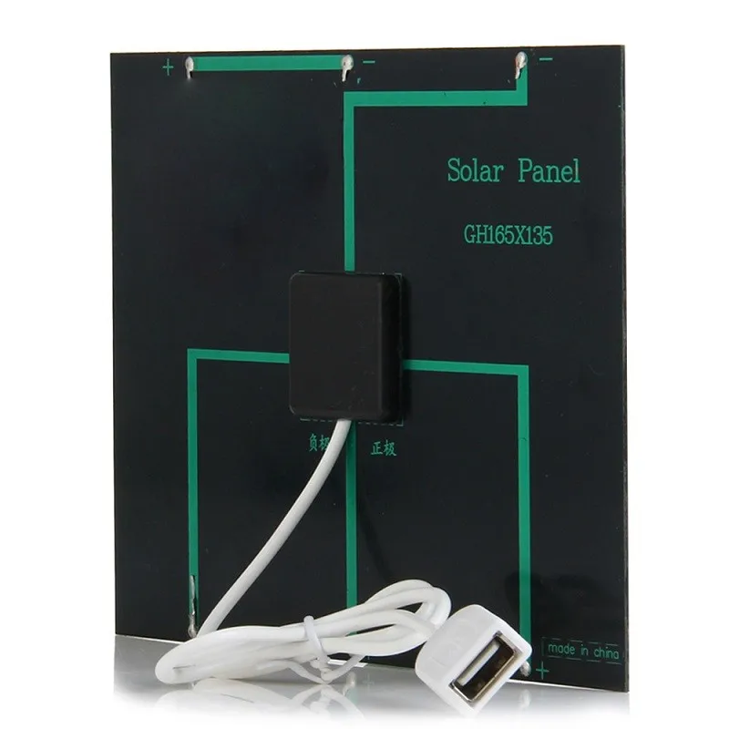 BUHESHUI 3.5W Solar Charger Polycrystalline Solar Cell Solar Panel USB Solar Mobile Charger For Power Bank