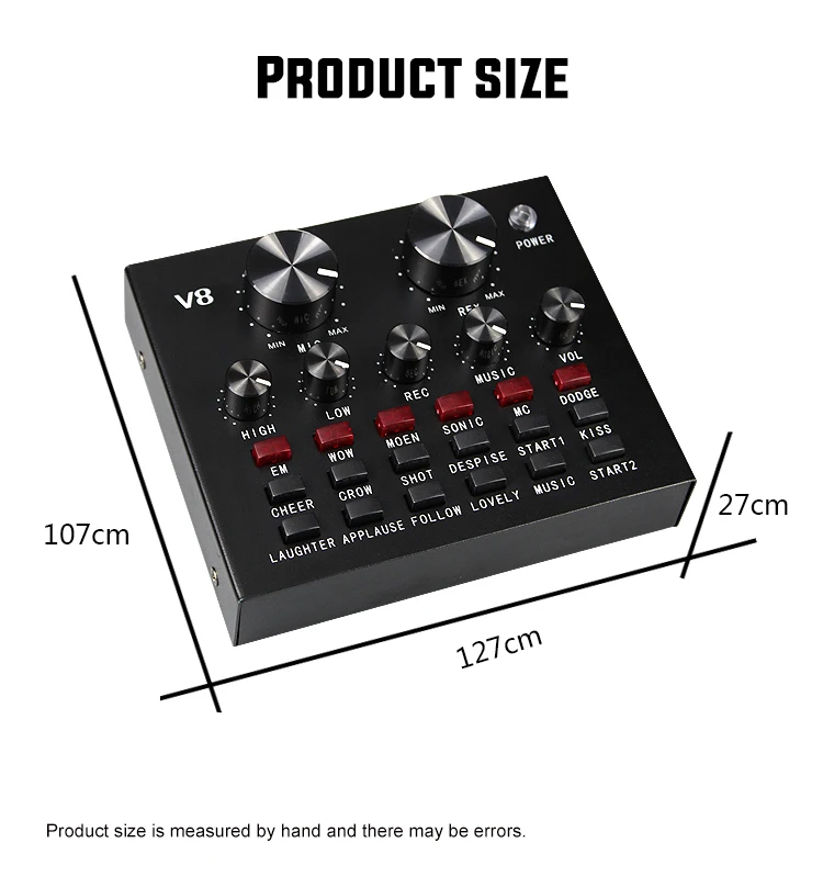Condenser Microphone V8 Microphone Sound Card Recording Studio