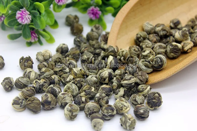 
Chinese loose leaf handmade tea dragon pearl green tea Jasmine tea 
