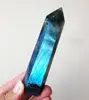 wholesale high flash natural labradorite quartz crystal wand healing crystal point for sale