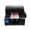 DOMSEM Flatbed UV Printer A4 LED Embossed Printer for Glass Lass Plastic Leather PVC Metal Phone Case DTG cloth Printing Black